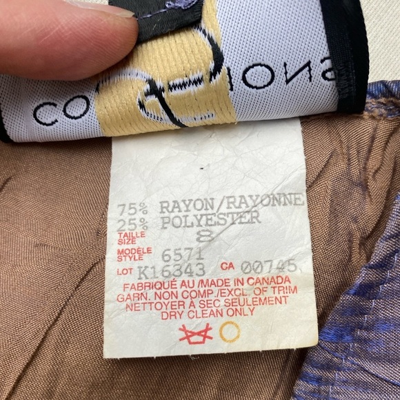 Vintage Iridescent JS Collections Formal Tank Top Purple Size 8 Festival Ready - Picture 5 of 7